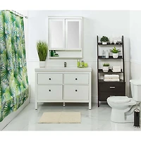 Moda At Home Polyester 'Palm Tree' Shower Curtain (Green/White)