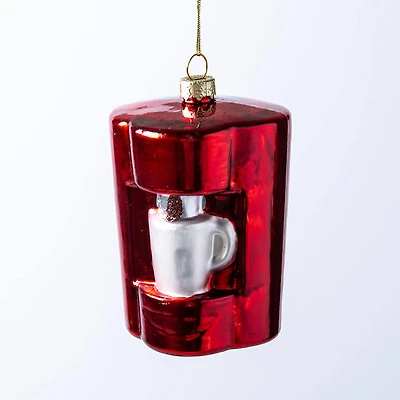 KSP Christmas 'Coffee Time' Glass Ornament