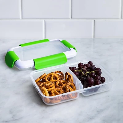 Locksy Click 'N' Go Divided 370ml Snack Container