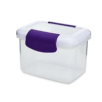 Locksy Click 'N' Go 440ml Snack Container (Purple)