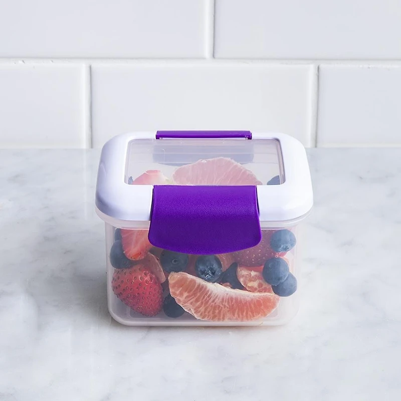 Locksy Click 'N' Go 440ml Snack Container (Purple)