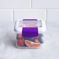 Locksy Click 'N' Go 440ml Snack Container (Purple)