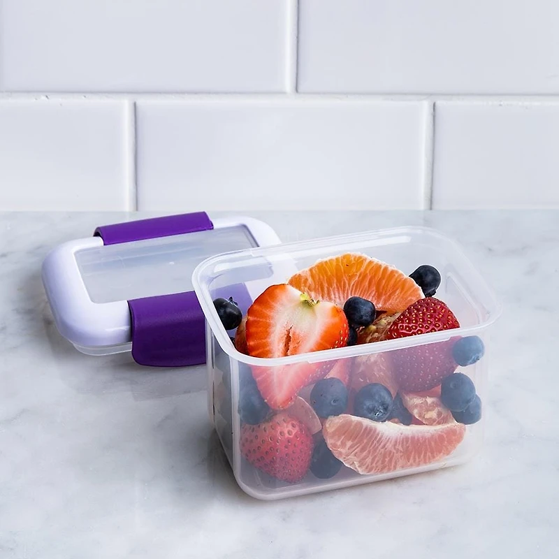 Locksy Click 'N' Go 440ml Snack Container (Purple)