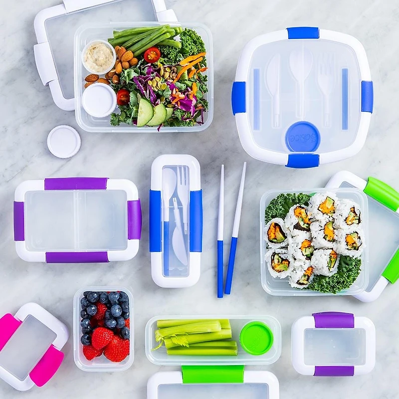 Locksy Click 'N' Go 988ml Lunch Box Container (Green)