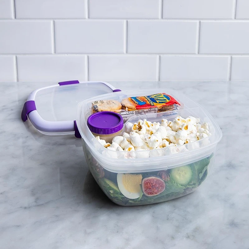 Locksy Click 'N' Go Salad Container (Purple)