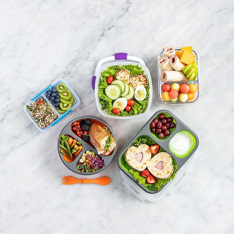 Locksy Click 'N' Go Salad Container (Purple)