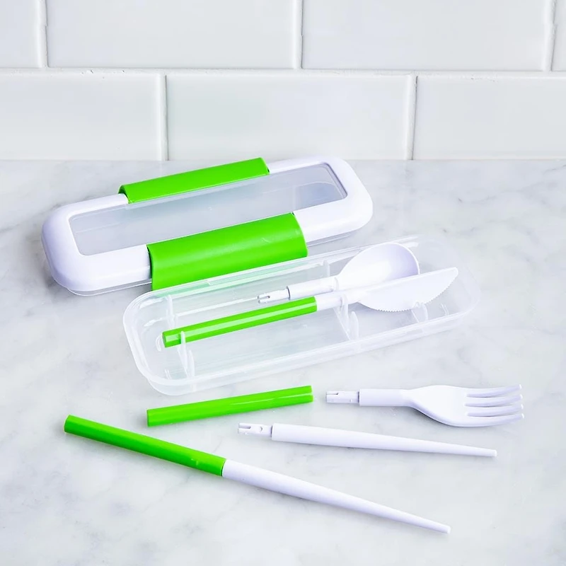 Locksy Click 'N' Go Cutlery Combo (Green)