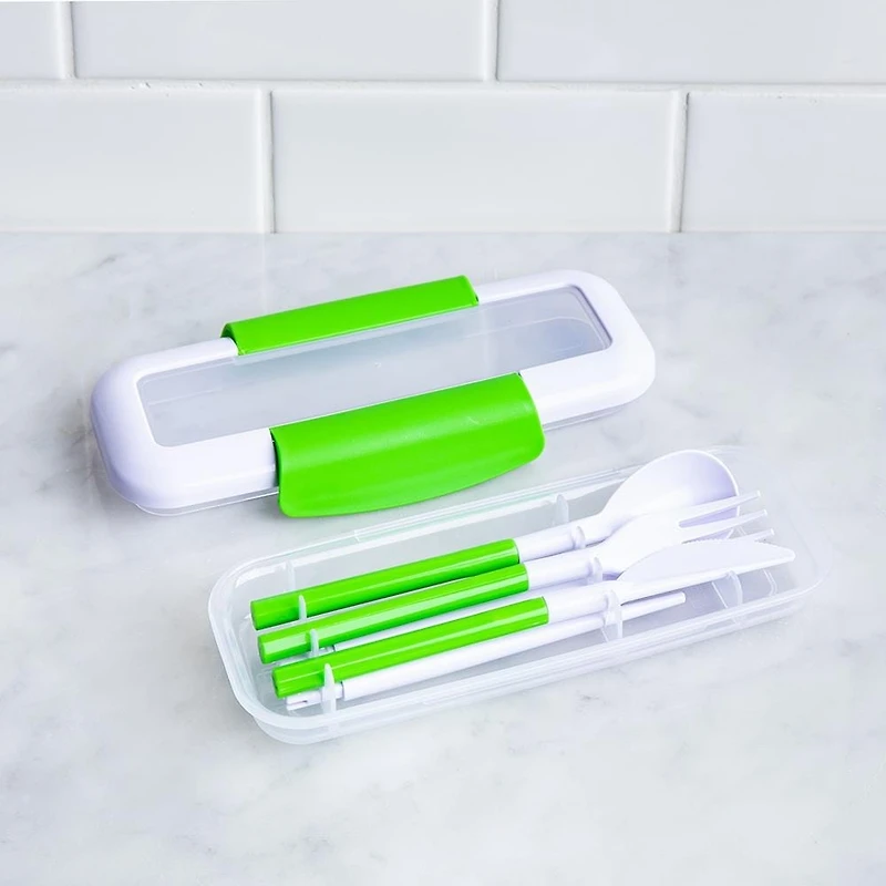Locksy Click 'N' Go Cutlery Combo (Green)