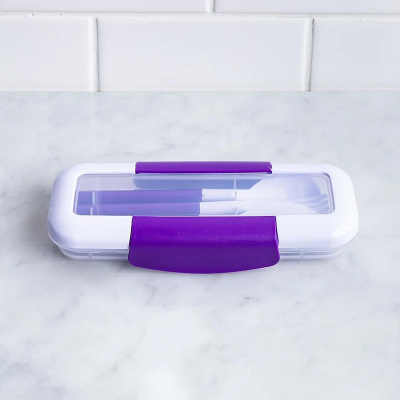 Locksy Click 'N' Go Cutlery Combo (Purple)