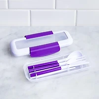 Locksy Click 'N' Go Cutlery Combo (Purple)