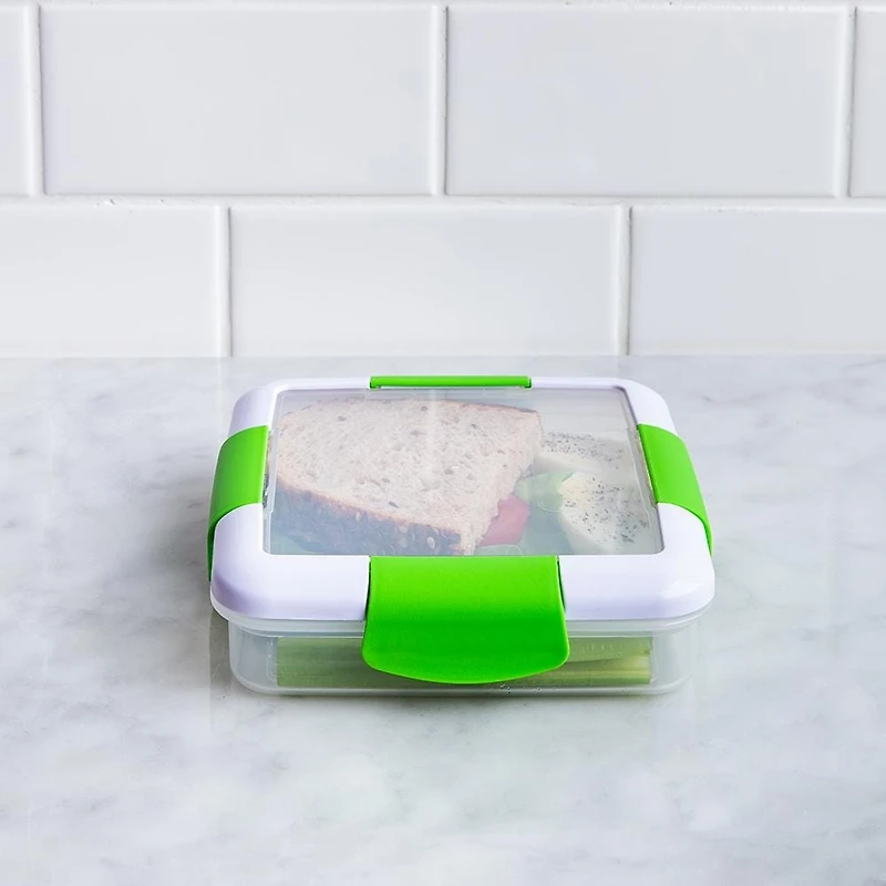 Locksy Click 'N' Go 450ml Sandwich Container Box (Green)