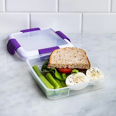 Locksy Click 'N' Go 450ml Sandwich Container Box (Purple)
