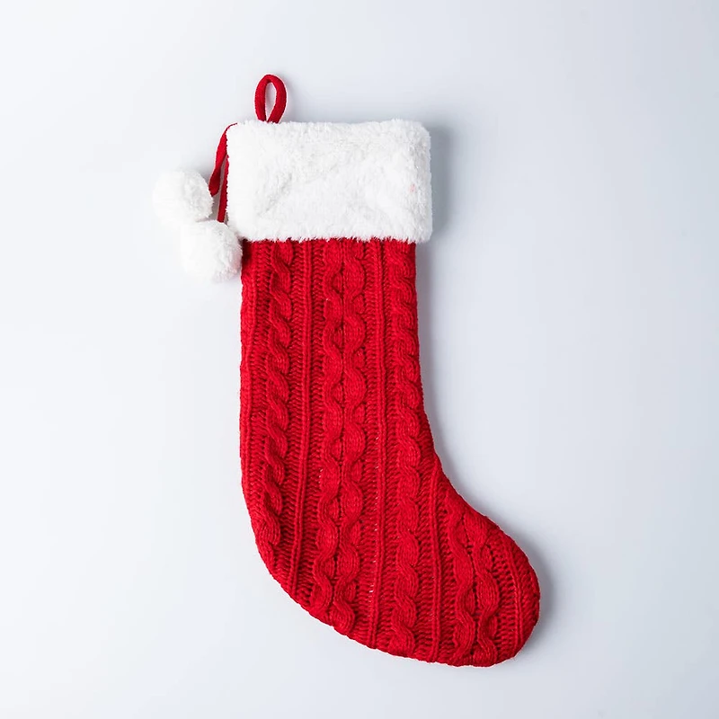 KSP Christmas Knit Stocking (/White