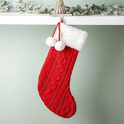 KSP Christmas Knit Stocking (/White