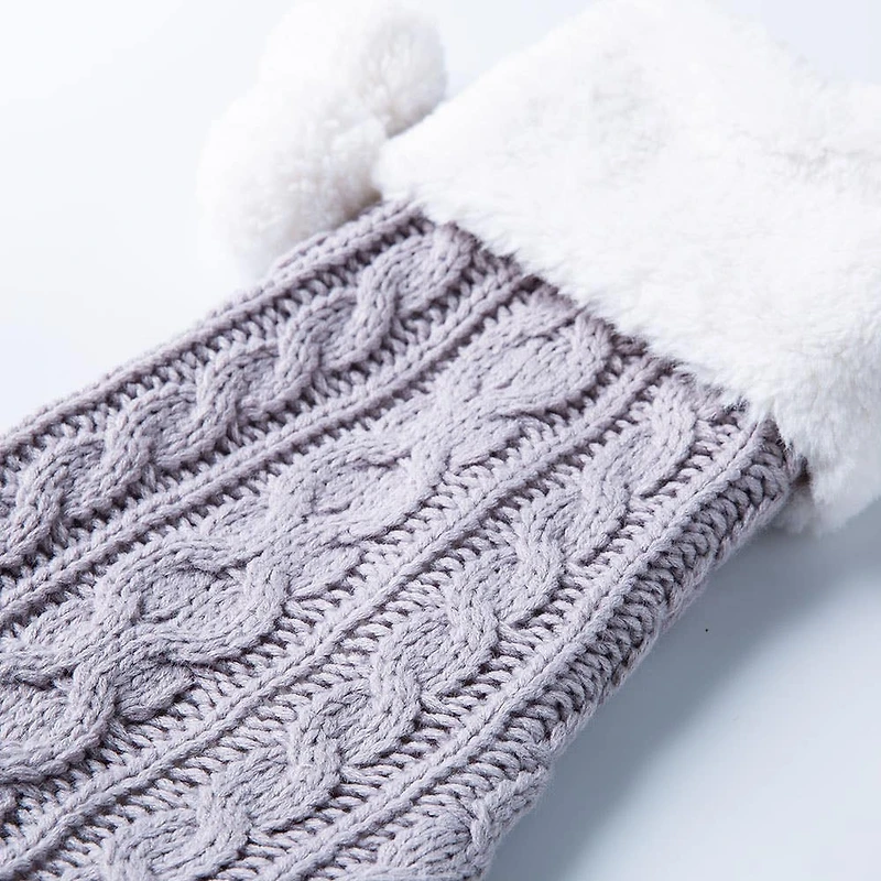 KSP Christmas Knit Stocking (Grey/White)