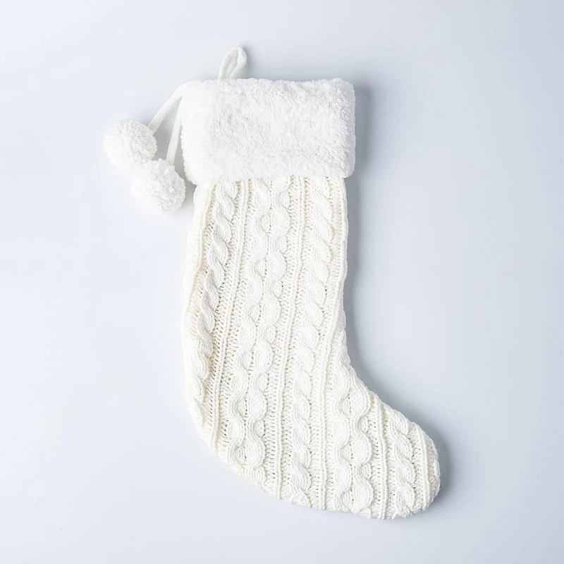 KSP Christmas Knit Stocking (White)