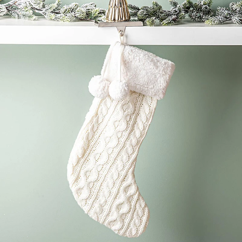 KSP Christmas Knit Stocking (White)