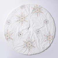 KSP Christmas 'Snowflakes' Faux Fur Tree Skirt