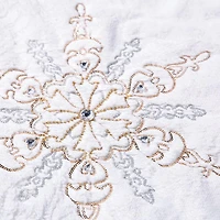 KSP Christmas 'Snowflakes' Faux Fur Tree Skirt