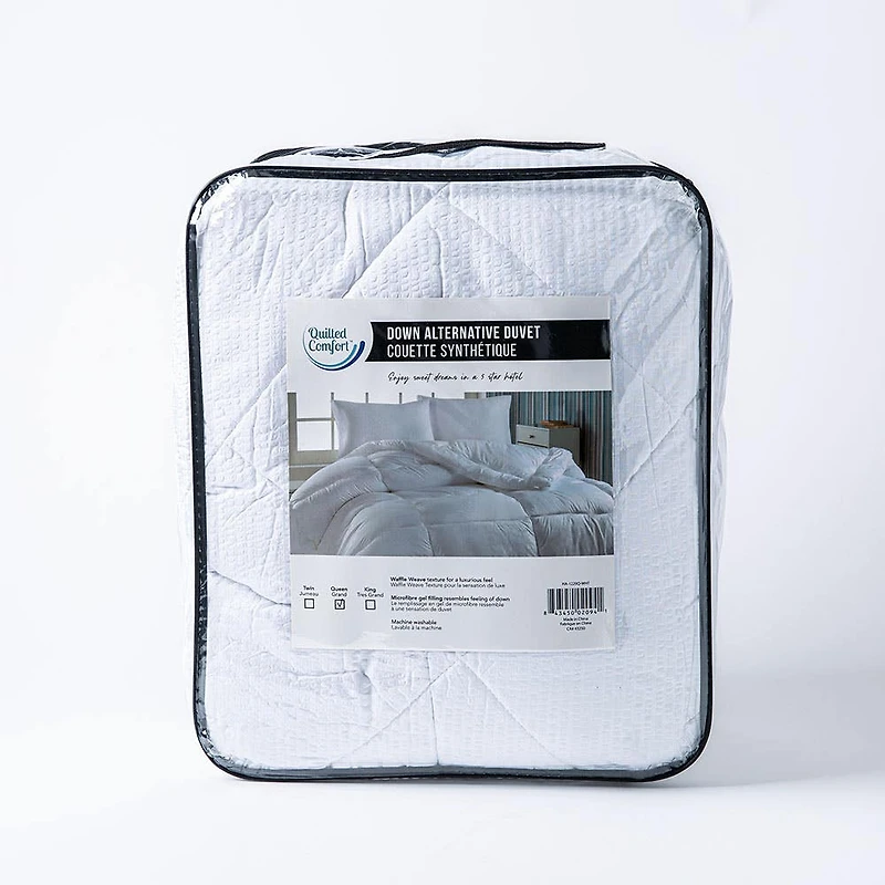 Home Aesthetics Waffle Weave Down Alternative Duvet - Queen