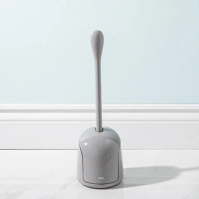 OXO Good Grips Bath Compact Toilet Brush with Caddy (Grey)