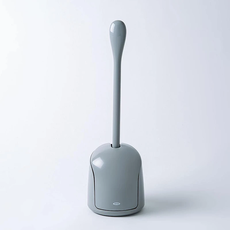OXO Good Grips Bath Compact Toilet Brush with Caddy (Grey)