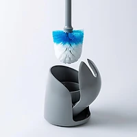 OXO Good Grips Bath Compact Toilet Brush with Caddy (Grey)