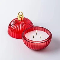 KSP Christmas Bulb 'Cinnamon & Vanilla' Scented Candle (Red)