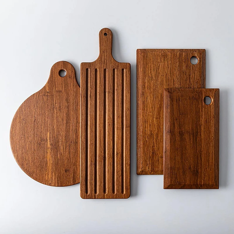 KSP Crushed Bamboo Cutting Board Round (Dark Brown)