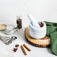 KSP Crush 'Marble' Mortar and Pestle - Large (White)