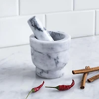 KSP Crush 'Marble' Mortar and Pestle - Small (White)