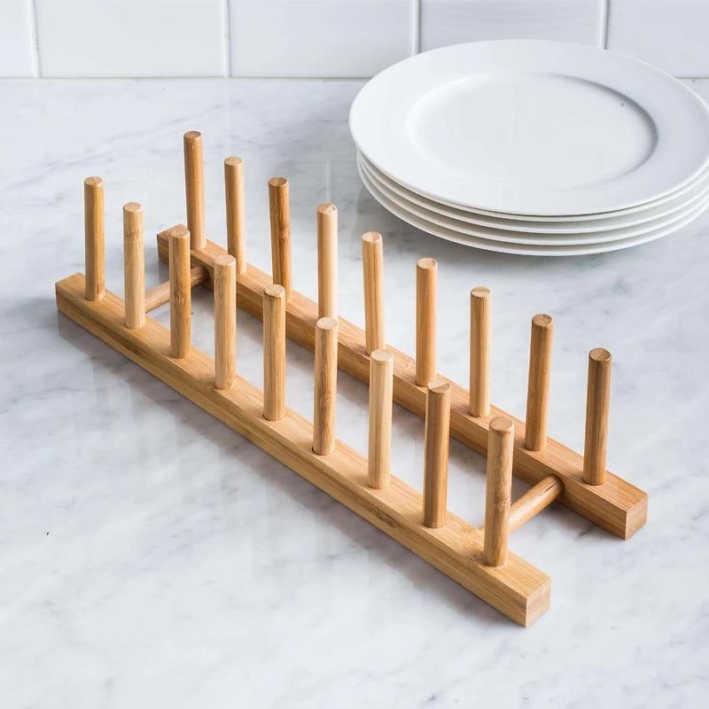 KSP Space Logic Bamboo Plate Rack (Natural)