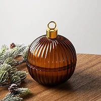 KSP Christmas Bulb 'Cinnamon & Caramel' Scented Candle (Amber)