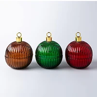 KSP Christmas Bulb 'Cinnamon & Caramel' Scented Candle (Amber)