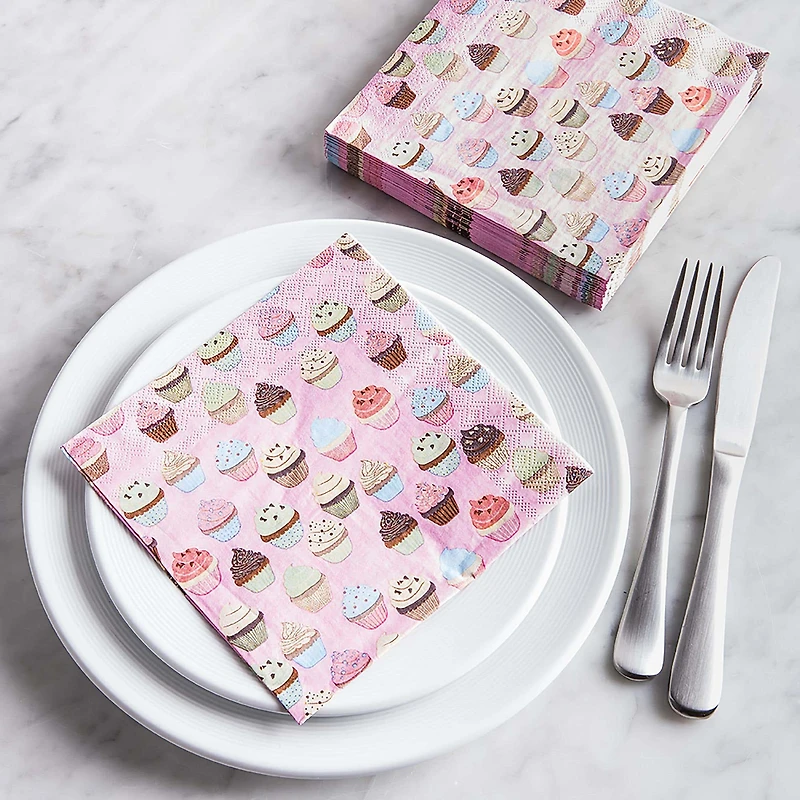 Harman 3-Ply 'Cupcake' Paper Napkin (Pink)