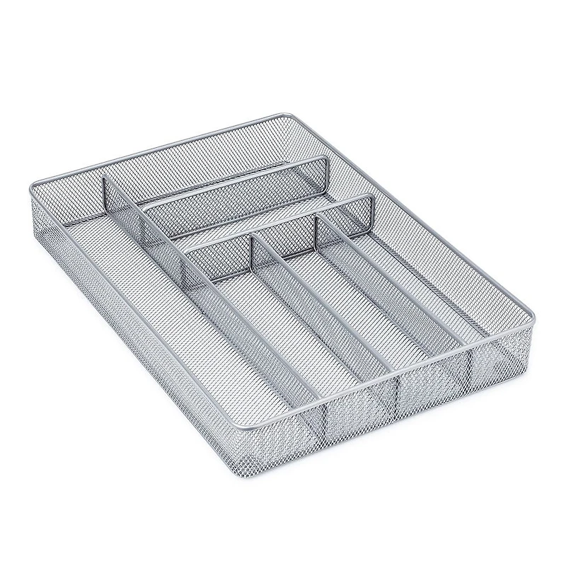 KSP Mesh Cutlery Tray - Large (Silver) 40.5 x 28 x 5 cm