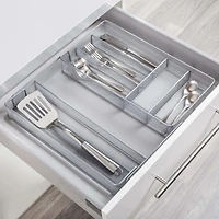 KSP Mesh Expandable Cutlery Tray (Silver) 28/47 x 40.5 x 5 cm