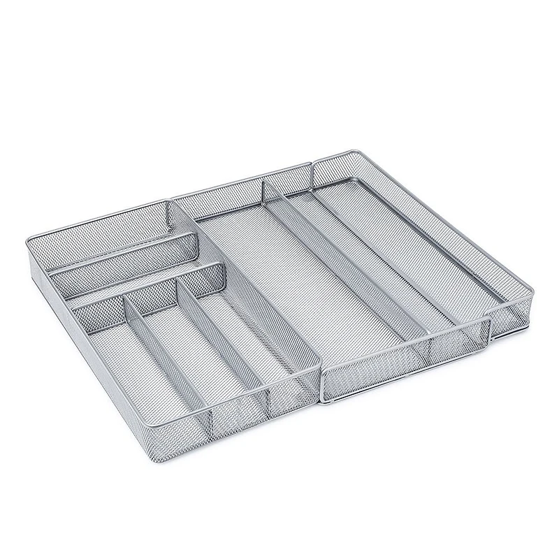 KSP Mesh Expandable Cutlery Tray (Silver) 28/47 x 40.5 x 5 cm