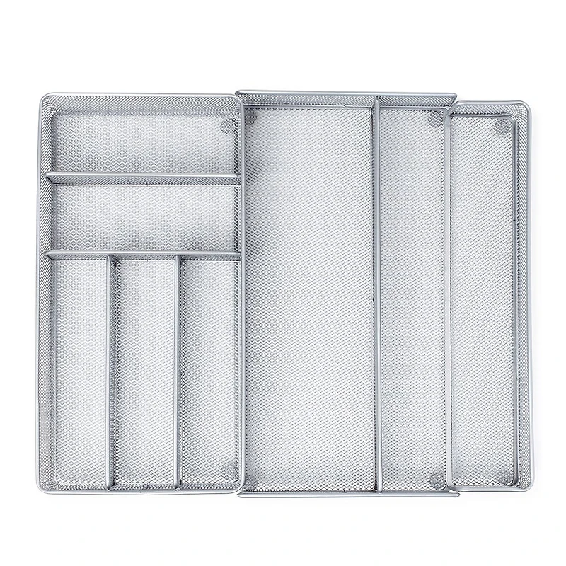 KSP Mesh Expandable Cutlery Tray (Silver) 28/47 x 40.5 x 5 cm
