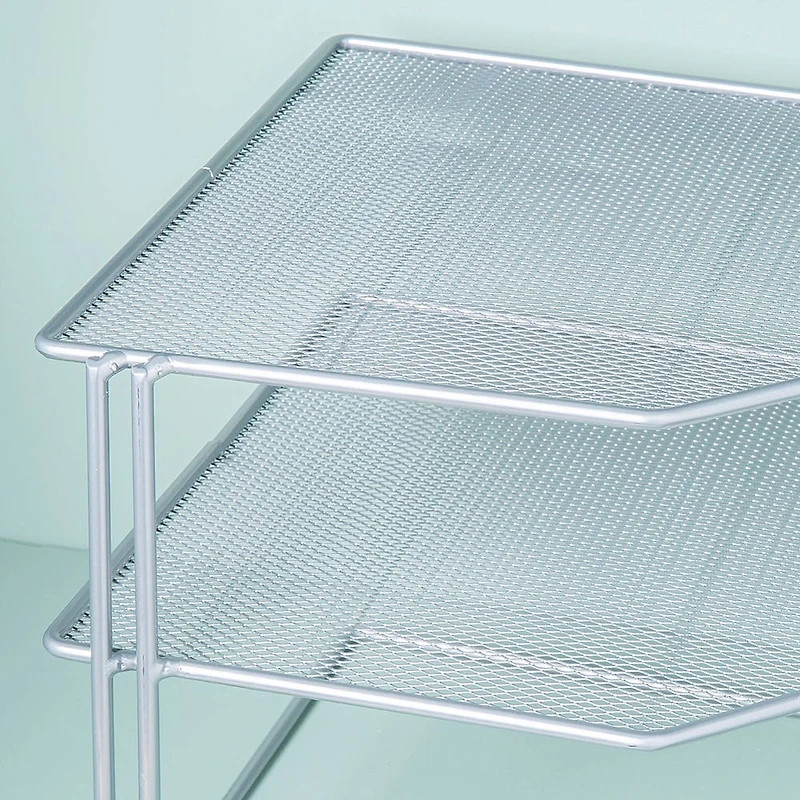 KSP Mesh Corner Shelf 2-Tier (Silver) 23 x 23 x 21.5 cm
