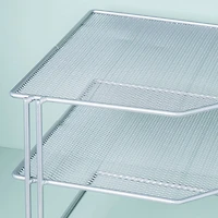 KSP Mesh Corner Shelf 2-Tier (Silver) 23 x 23 x 21.5 cm