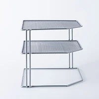 KSP Mesh Corner Shelf 2-Tier (Silver) 23 x 23 x 21.5 cm