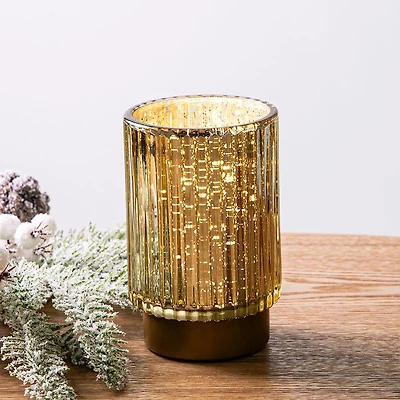 KSP Christmas Glow 'Mercury Glass' LED Decorative Glass Light (Gold)
