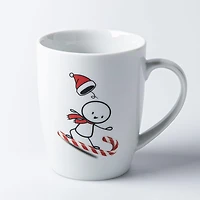 KSP Christmas Decal 'Simon' Porcelain Mug - Set of 4