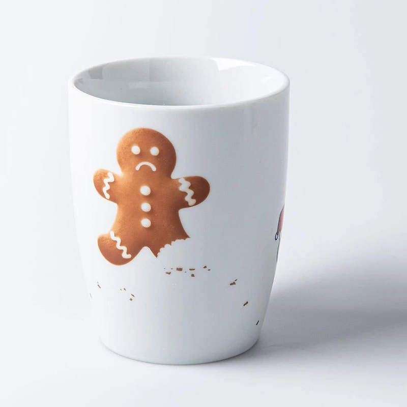 KSP Christmas Decal 'Simon' Porcelain Mug - Set of 4