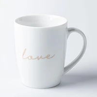 KSP Christmas Decal 'Peace' Porcelain Mug - Set of 4
