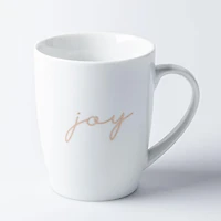 KSP Christmas Decal 'Peace' Porcelain Mug - Set of 4