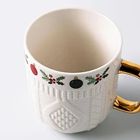 KSP Sweater Knit 'Holly' Ceramic Mug 340ml