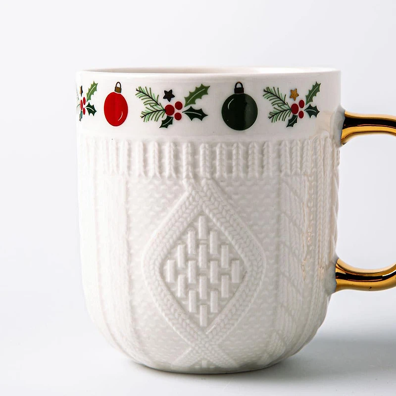 KSP Sweater Knit 'Holly' Ceramic Mug 340ml