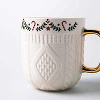 KSP Sweater Knit 'Garland' Ceramic Mug 340ml